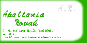 apollonia novak business card