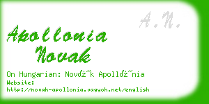 apollonia novak business card